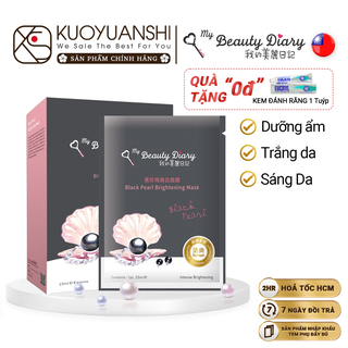 [Bản Đài] Hộp 8 miếng mặt nạ My Beauty Diary Black Pearl Brightening Mask trắng da và cấp nước Ngọc trai đen 23ml/miếng