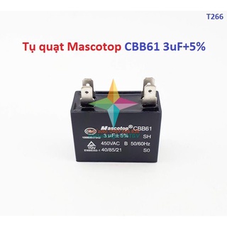 [Mã ELHA22 giảm 5% đơn 300K] Tụ quạt, mottor MASCOTOP loại CBB61 - 3uF + 5% (chính hãng)