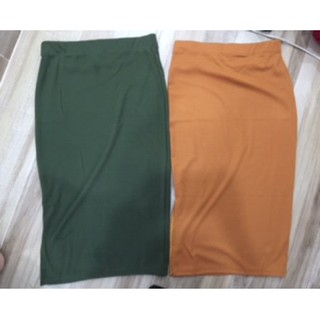 Combo chân váy bút chì len tăm
