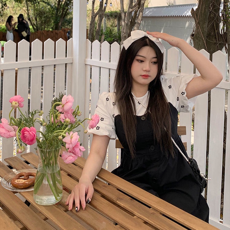 Đầm Yếm Lưng Cao Thời Trang Xuân Hè Plus Size