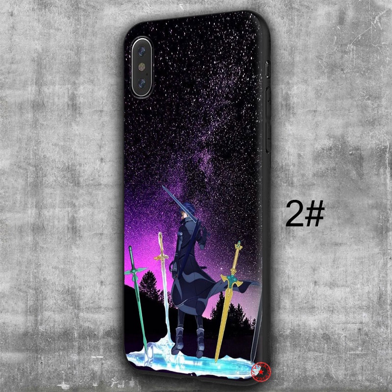 Ốp điện thoại in hình Sword Art Online Kirito thích hợp cho IPHONE SE XR 5 5S 6 6S 7 8 11 PRO MAX PLUS UOL89