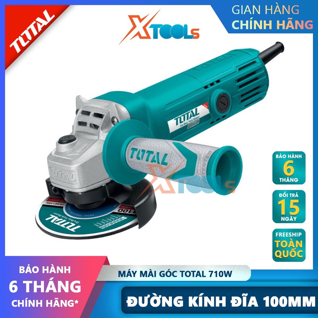 Máy mài góc cầm tay TOTAL TG1071006 máy cắt vật liệu xây dựng công suất 710w chính hãng [XTOOLS]
