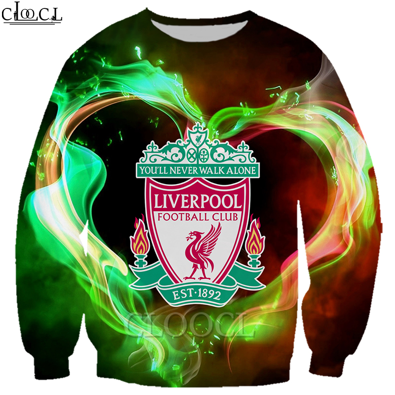 Áo Sweater In Logo Liverpool F.c. 3d Phong Cách Thời Trang Harajuku Cho Nam Và Nữ