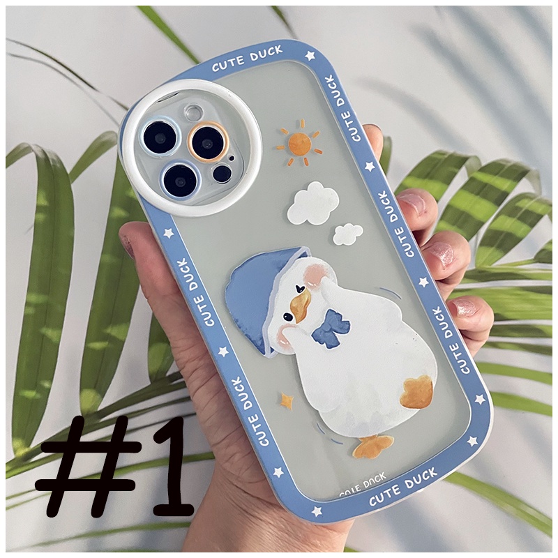 FOR OPPO A17K A57 A77S A39 A37 RENO 7 8 REALME C55 6 PRO 7i 9i C35 C31 C25 C21Y C20 C17 C15 C12 C11   Sun duck oval soft case