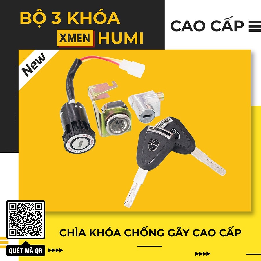 Bộ 3 Khóa Xe Điện XMEN - Hàng Chính Hãng