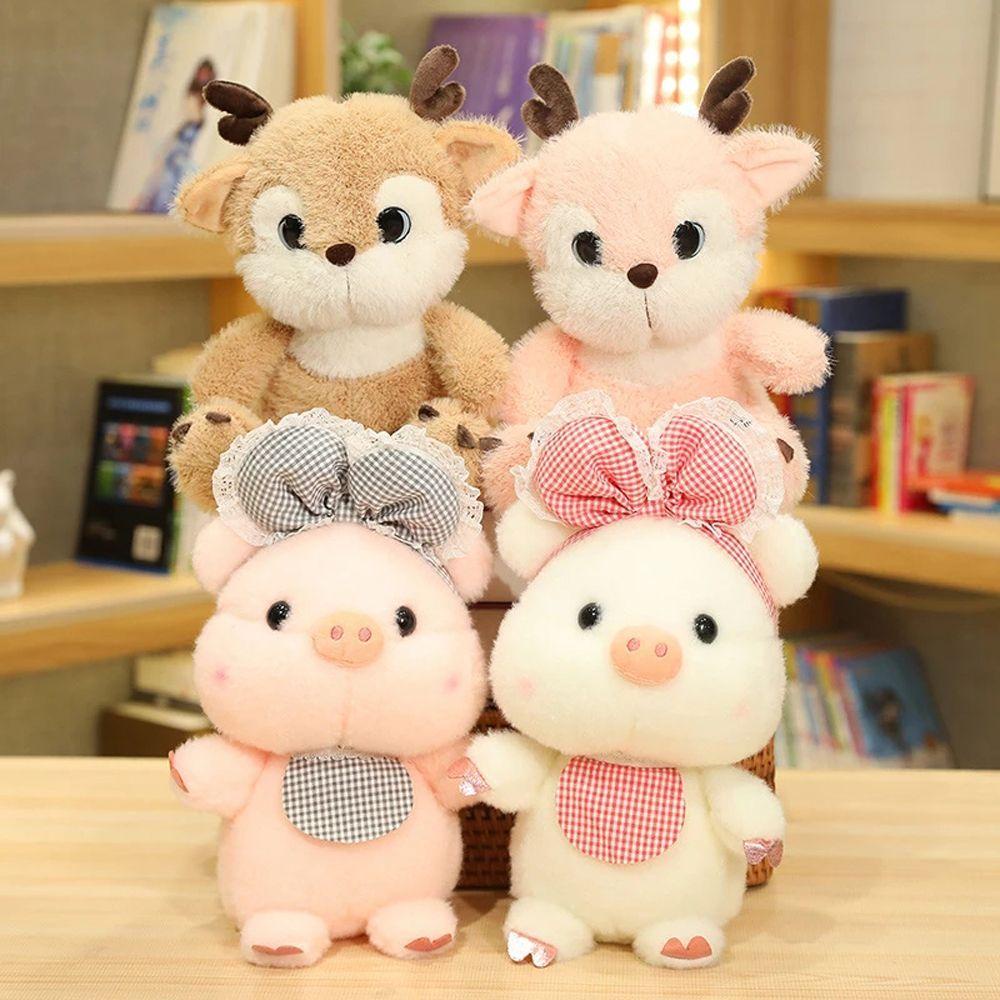 Búp Bê Đồ Chơi Nhồi Bông Mềm Mại Hình Động Vật Hoạt Hình QUINTON Dành Cho Trẻ