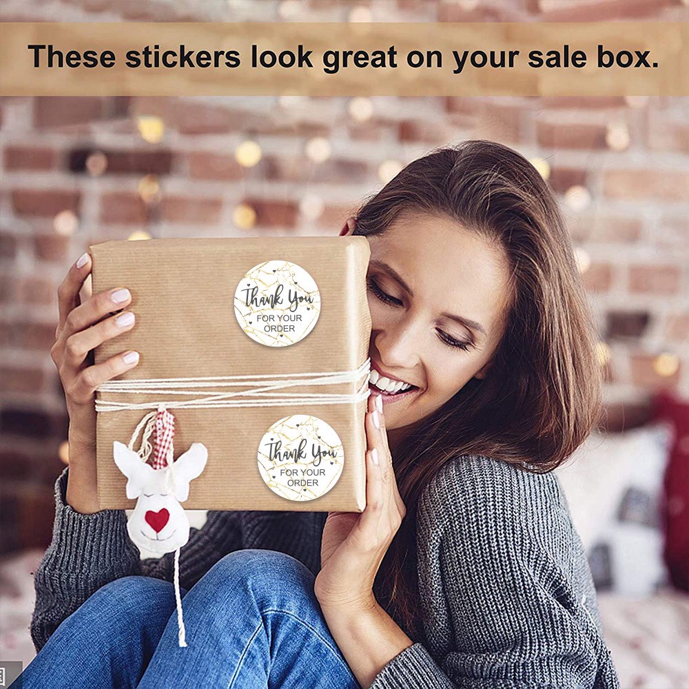 20- 500 nhãn dán Sticker cảm ơn dành cho shop bán hàng, size 2.5cm -Tem cảm ơn siêu dễ thương