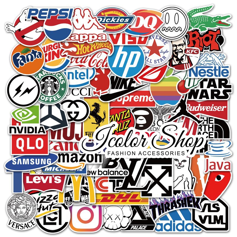 Sticker logo bóc dán chống nước loại đẹp 079