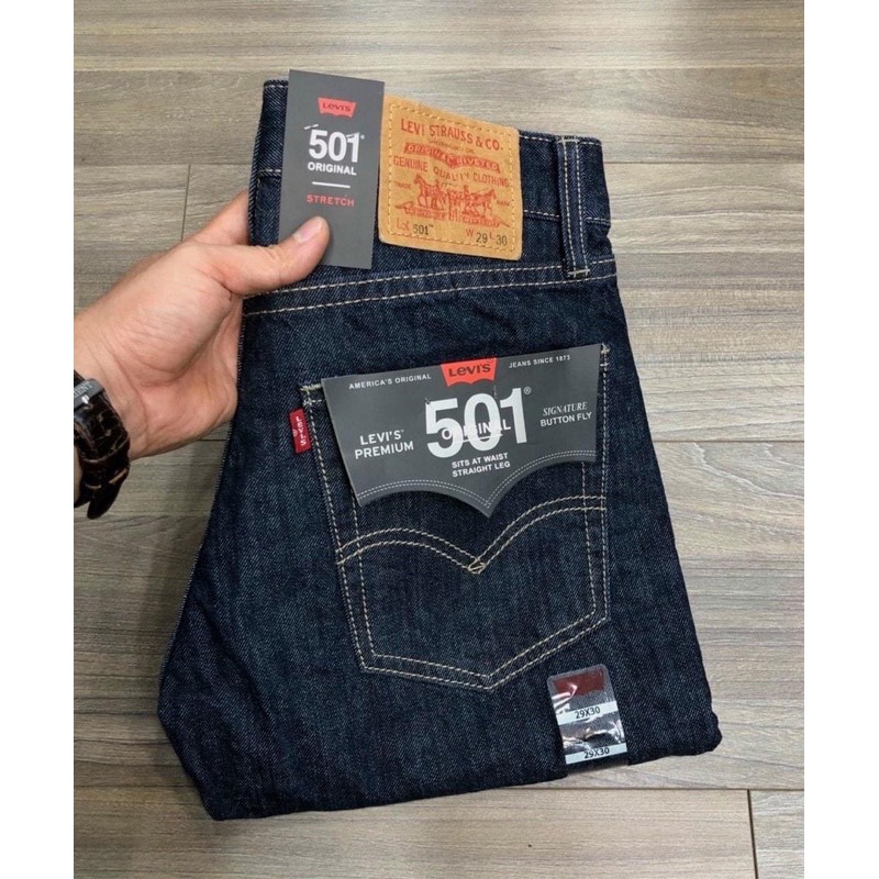 Quần jean nam VNXK LE.VIS xanh đen cao cấp - ống suông - Co giãn nhẹ hợp thời trang 2019 | BigBuy360 - bigbuy360.vn