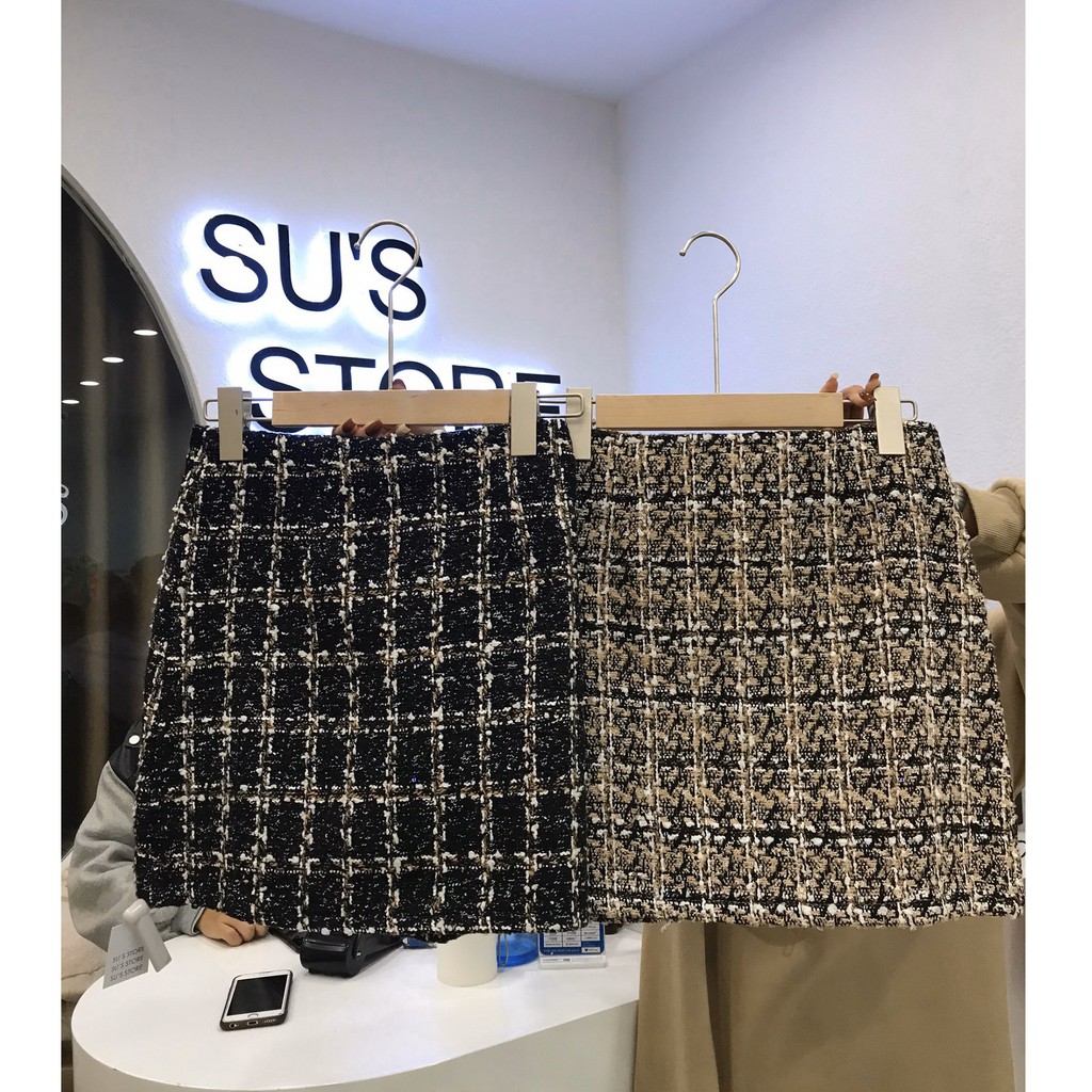 Chân váy dạ tweed kẻ CV167 SUSTORE | BigBuy360 - bigbuy360.vn