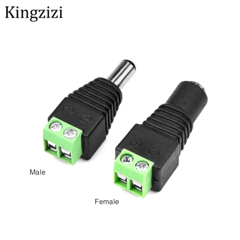 Cặp đầu chuyển đổi ổ cắm và đầu cắm cho camera an ninh 2.1mm x 5.5mm CCTV