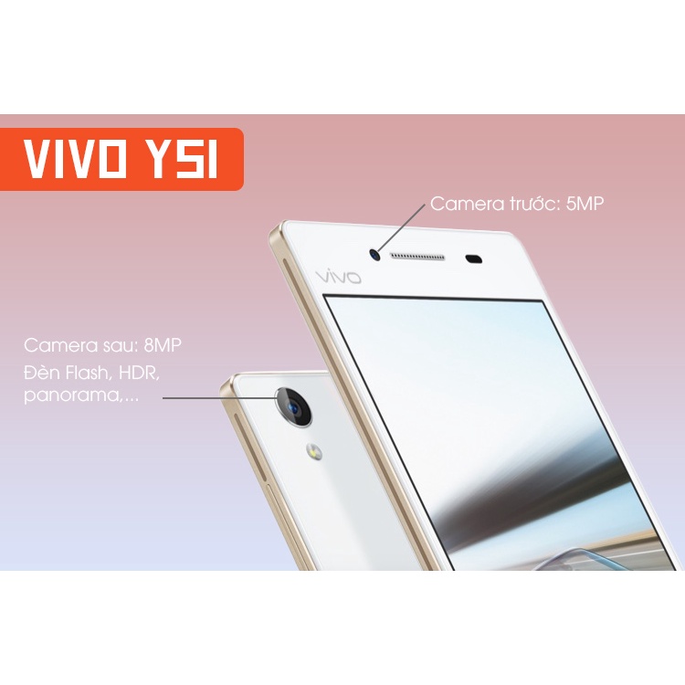 Điện thoại cảm ứng giá rẻ Vivo Y51 2SIM Chính Hãng/Sài 4G - Ram 2/16GB - Pin 2350 mAh