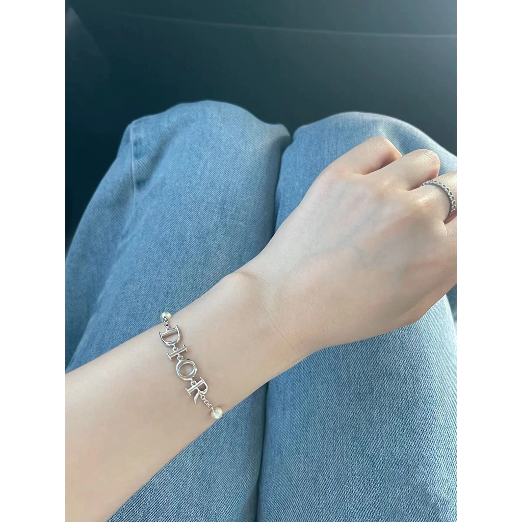 Vòng Tay Ngọc Trai Dior Thời Trang Mạ Bạc 925