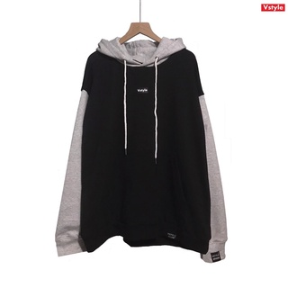 Hoodie mix sleeve grey - bg