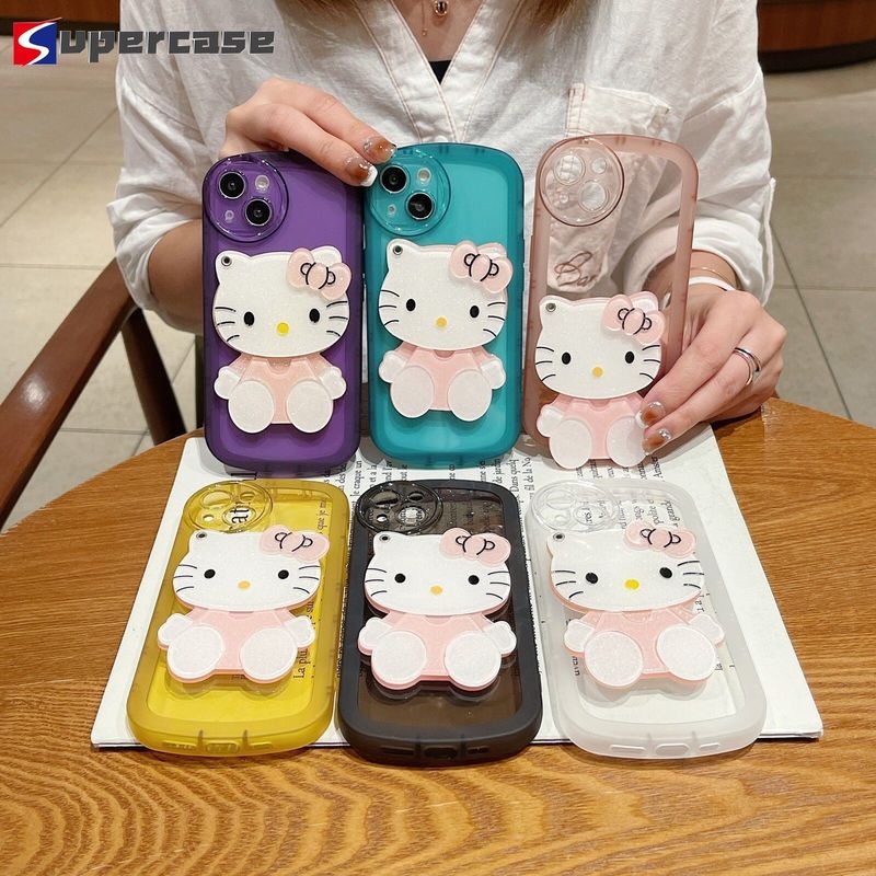 Ốp Điện Thoại TPU Mềm Có Gương Hello Kitty Cho iPhone 12 11 Pro Xs Max 12 Mini 11 Pro