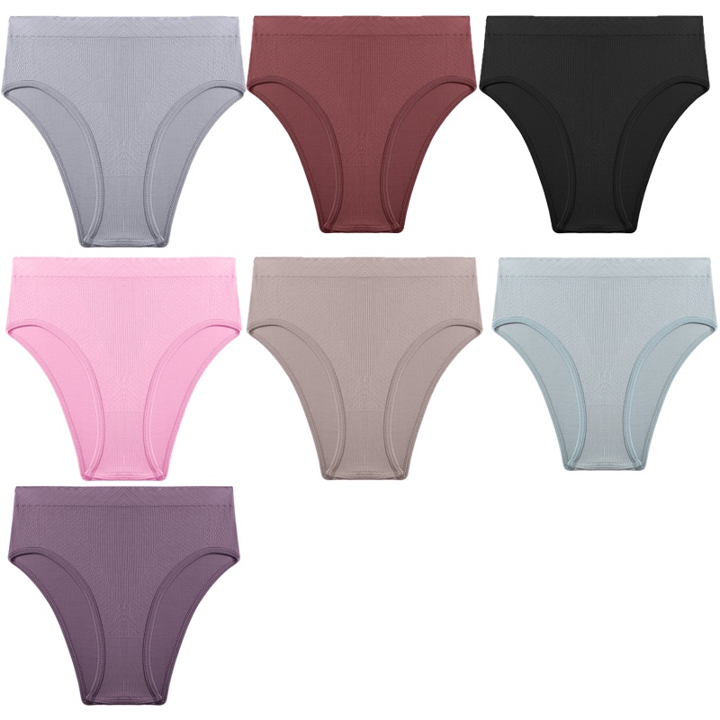 Set 2 quần lót CUTEBYTE lưng cao 8 màu sắc trơn tùy chọn không độn size M-2XL quyến rũ dành cho nữ