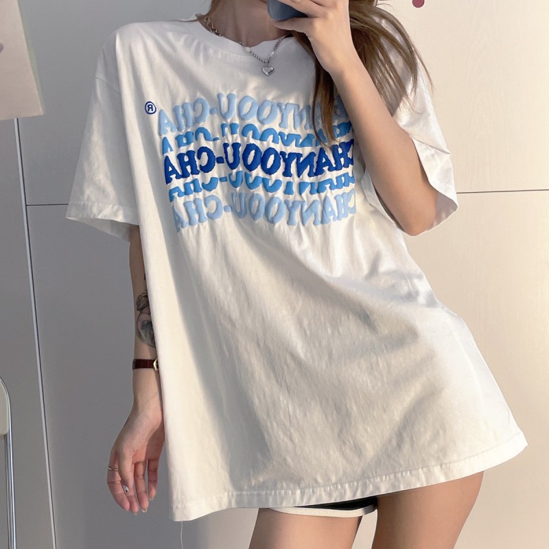 Áo thun Leeva Shop dáng rộng C H A basic A181