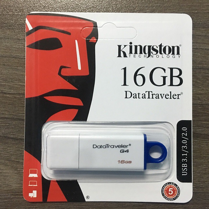 USB 3.0 Kingston 16GB DataTraveler G4 – CHÍNH HÃNG – Bảo hành 5 năm – Màu trắng