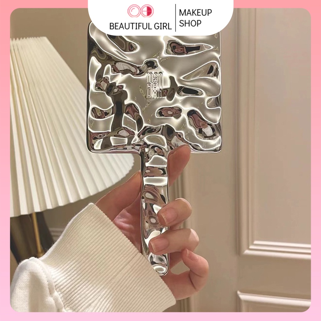 Netflix Gương Trang Điểm Cầm Tay Nhỏ Gọn Hình Vuông Cá Tính Dành Cho Nữ ins senior sense