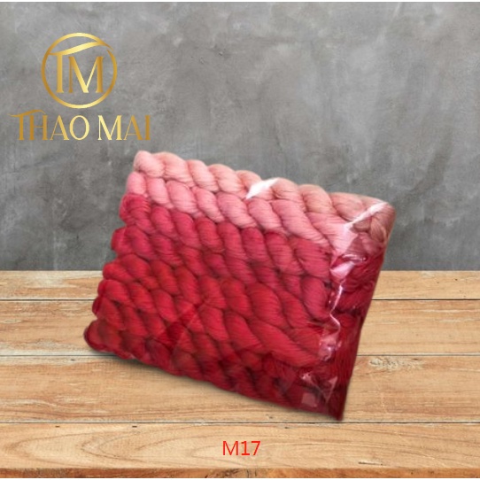 M17- Chỉ thêu Tay (chỉ thêu cotton - Chỉ Thô) sét 350m