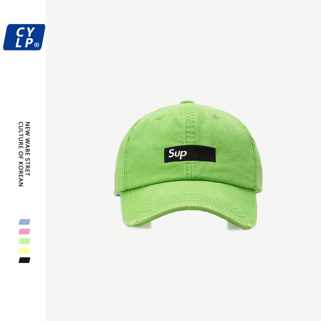 Mũ Lưỡi Trai Mềm Chất Lượng Cao Thêu Chữ Phong Cách Đường Phố Hàn Quốc Cho Nữ