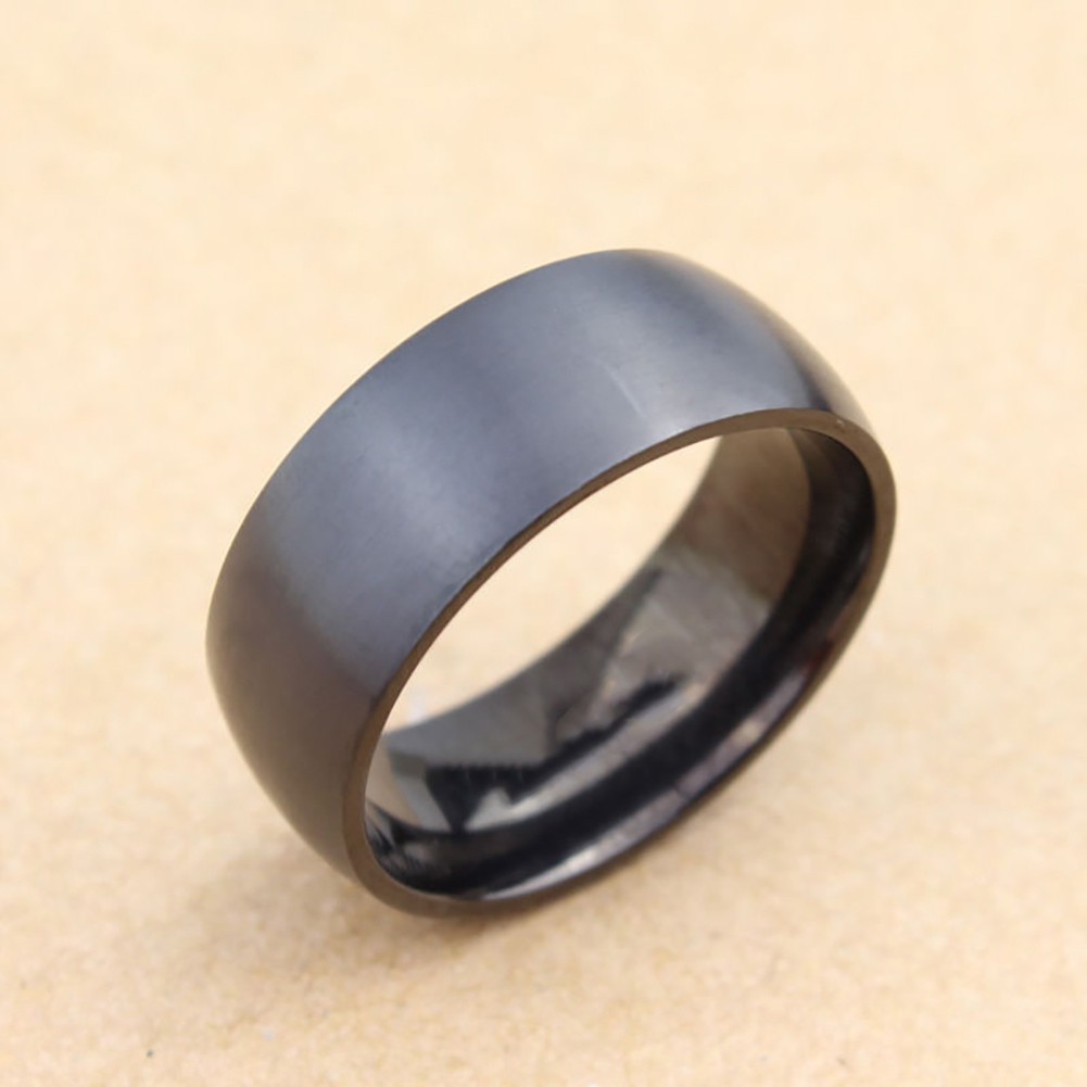 Nhẫn titanium bằng thép 8mm cho nam phù hợp cho lễ đính hôn