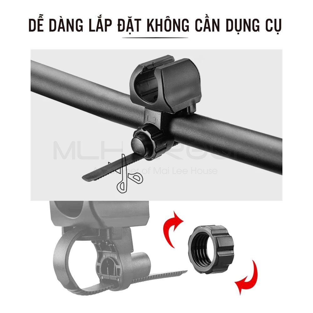 Giá Kẹp Đèn Pin Xe Đạp Giá Đỡ Đèn Pin Chống Trơn Trượt Cho Xe Đạp MLH