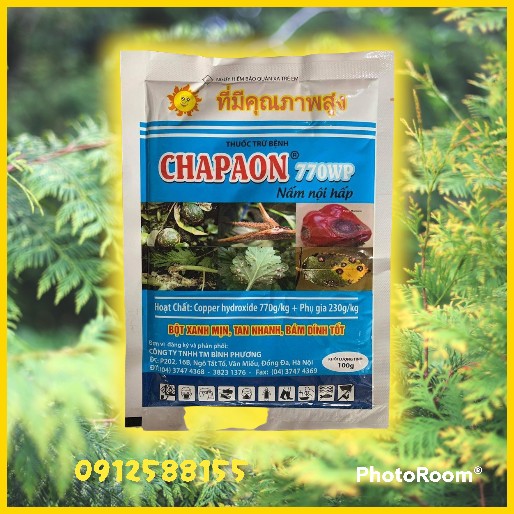 Thuốc trừ nấm bệnh gốc Đồng Chapaon 770wp - trị bệnh mốc sương, phấn trắng, xì mủ, thán thư trên cây trồng