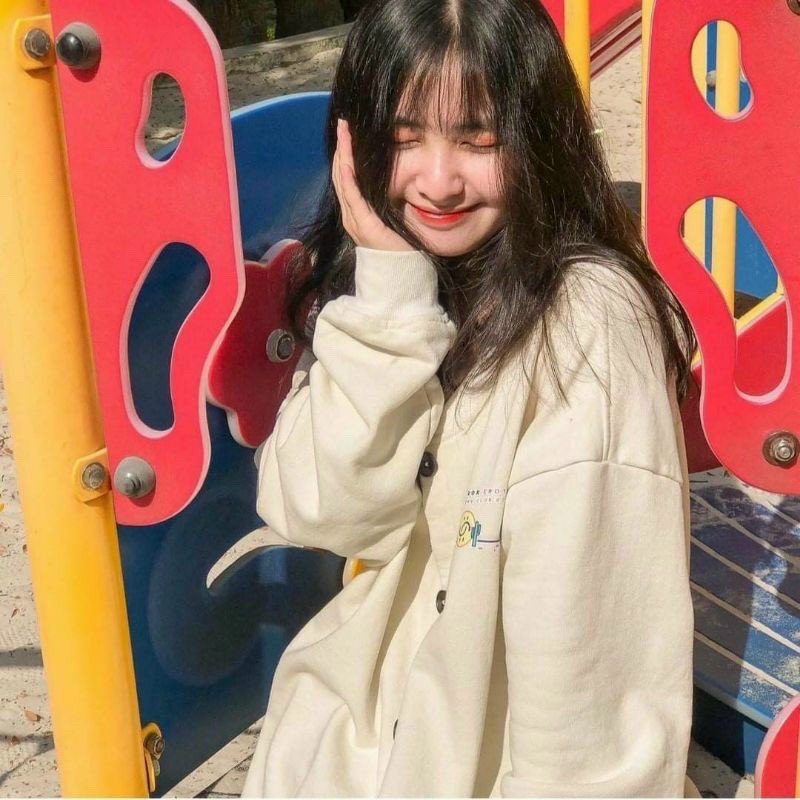 Áo Khoác Cardigan Dài Tay EMOTION Siêu dễ thương xinh xắn cho nữ-áo khoác ulzzang