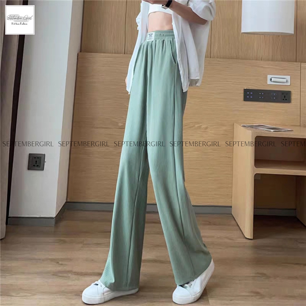 Quần culottes ống suông thun tăm thời trang SEPTEMBERGIRL QUAN NU 002