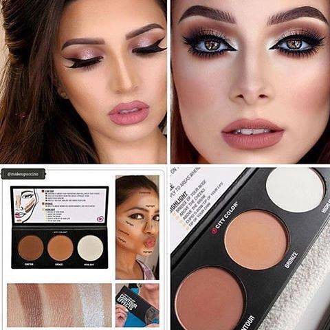 Tạo khối đánh sống mũi highlight City Color Contour Effects Palette