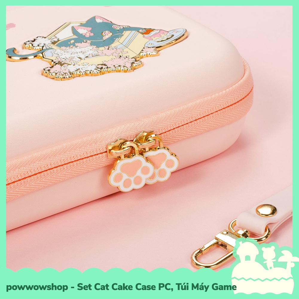 [Sẵn VN - Hỏa Tốc] Oled/V1/V2 Set Phụ Kiện Case PC Nhựa Cứng Gắn Dock, Túi Đựng Máy Cho Máy Game Nintendo Switch Cat