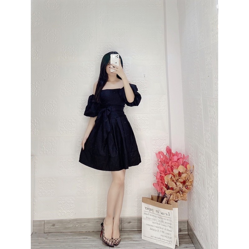 Đầm tiểu thư tay phồng hàng thiết kế Freesize dưới 55kg - Carotshop | BigBuy360 - bigbuy360.vn