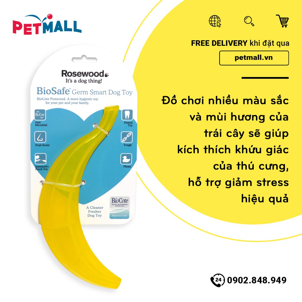 Đồ chơi Rosewood BioSafe Banana - Mát lạnh vị chuối