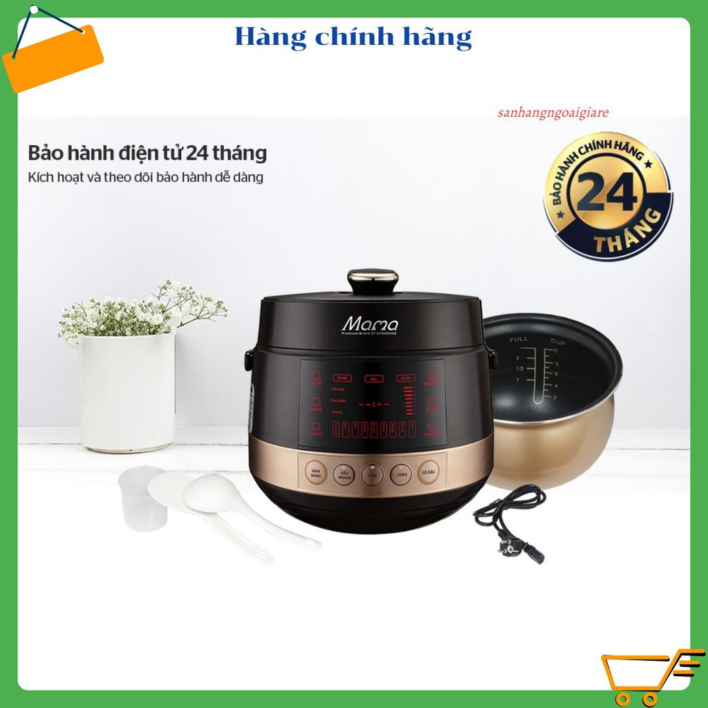 Nồi áp suất điện tử đa năng 5L SUNHOUSE MAMA SHD1585B