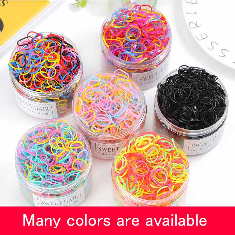 Set 500 dây thun cột tóc màu đen dùng một lần