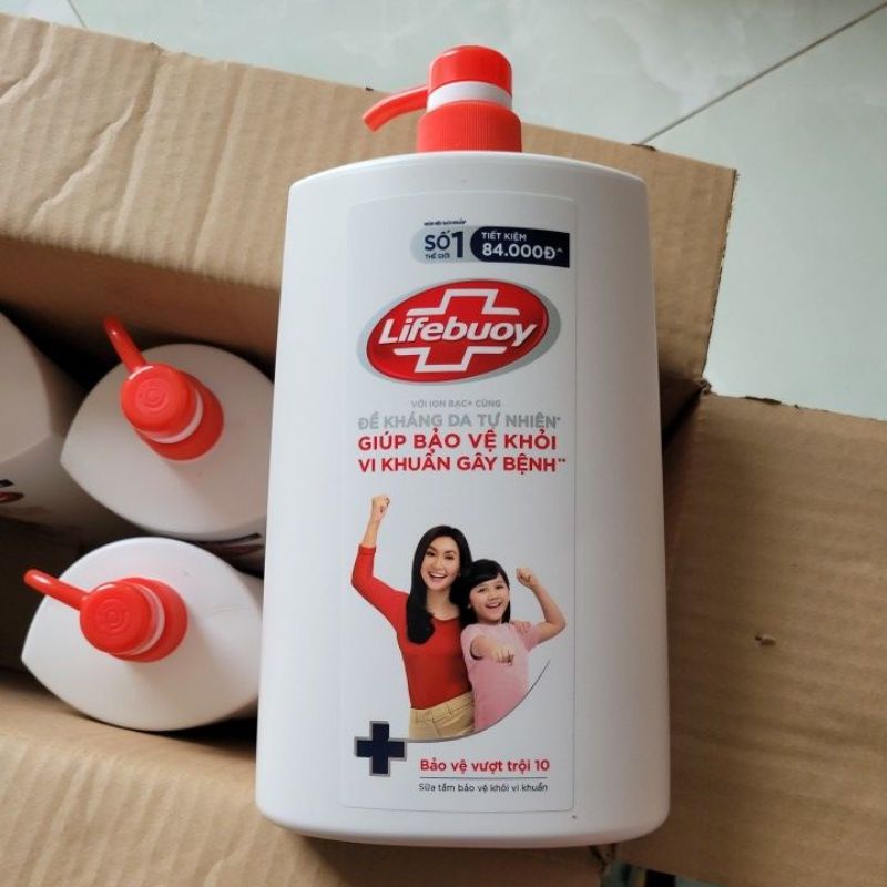 Sữa tắm Lifebuoy bảo vệ vượt trội khỏi vi khuẩn chai 1.1kg