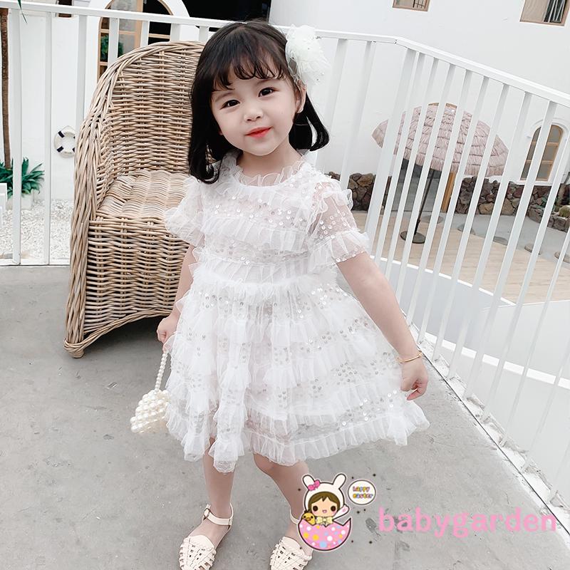 Đầm Công Chúa Đính Sequin Lấp Lánh Cho Bé Gái