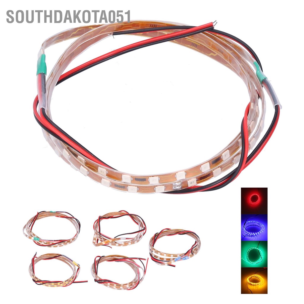 Southdakota051 90cm LED Strip 90 Lamp Chips Decorative Ambient Lighting 12V Universal for Car Motorcycle