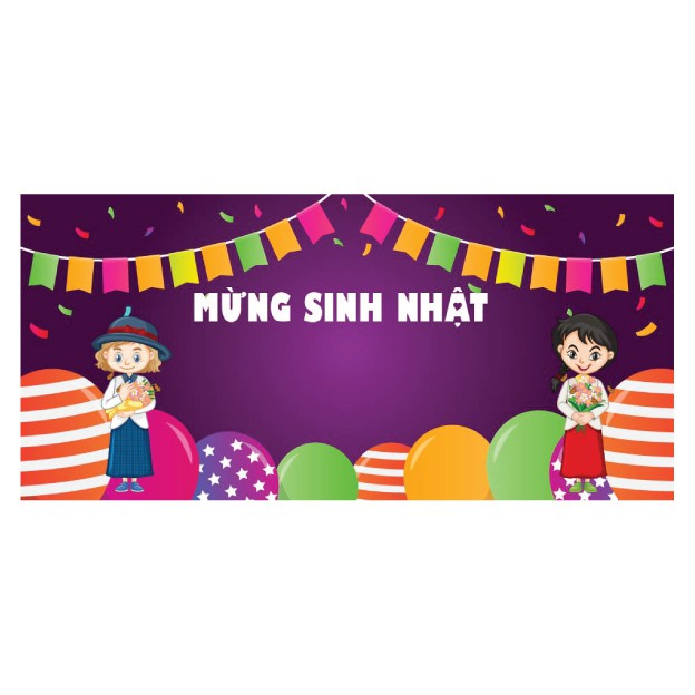 Banner trang trí sinh nhật, phồng nền tại HCM, Trang trí sinh nhật cho bé