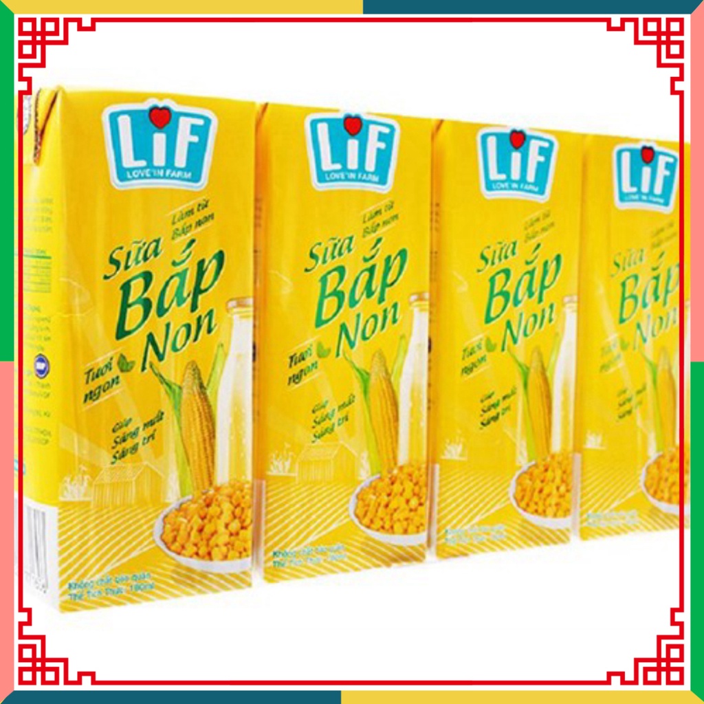 [hsd 4.2022] Thùng 24 hộp Sữa bắp non Lif 180ml ( Đại lý Ngọc Toản)