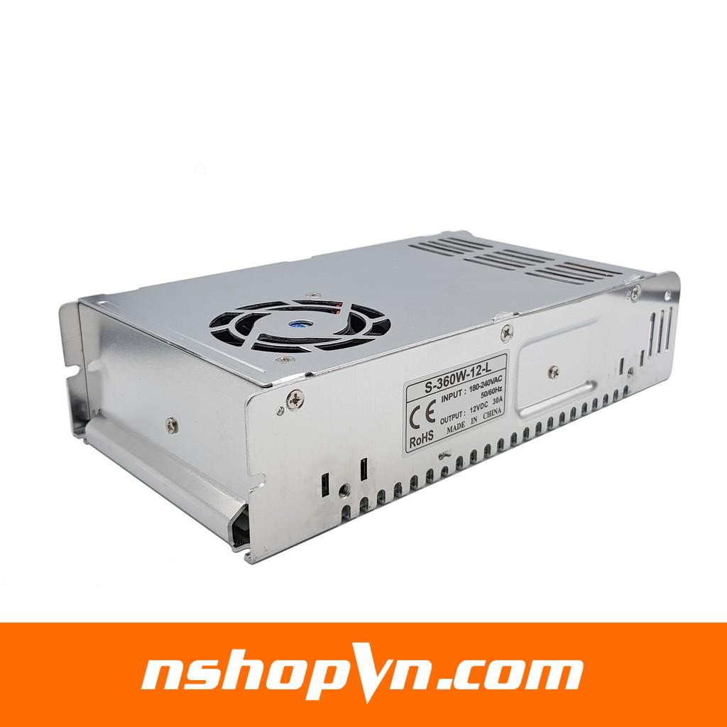 Nguồn tổ ong 12V 30A loại tốt Chuyển đổi điện áp 220VAC thành nguồn 12VDC để cung cấp cho thiết bị như camera, động cơ