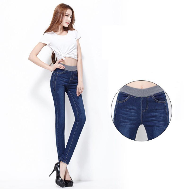 Quần Jeans Màu Trơn Thiết Kế Ôm Sát Tôn Dáng Dành Cho Nữ | BigBuy360 - bigbuy360.vn