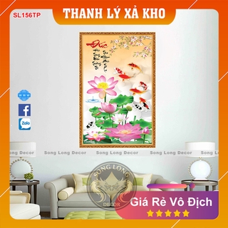 Tranh Dán Tường Chữ Nhẫn- SL156TP- Tranh 3d Thư Pháp - Song Long Decor