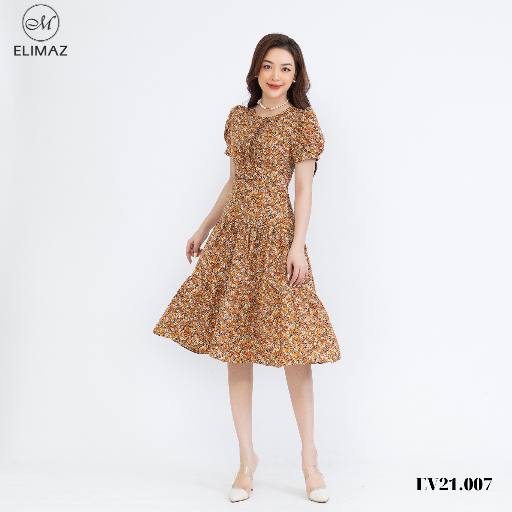 Đầm xoè nữ mùa hè hoa nhí đuôi cá nữ tính Elimaz EV21.007 | BigBuy360 - bigbuy360.vn