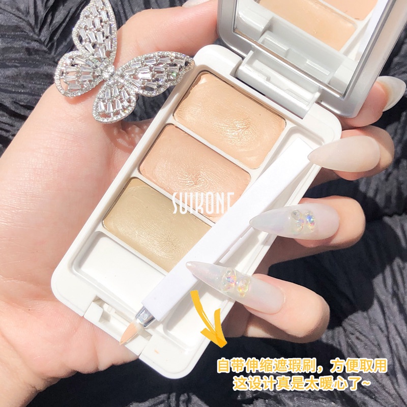 Kem Che Khuyết Điểm Ba Màu SUIKONE, Làm Sáng Và Phục Hồi, Che Các Vết Nám Trên Khuôn Mặt, Vết Mụn, Quầng Thâm Và Nước Mắt | BigBuy360 - bigbuy360.vn