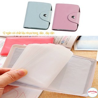 Ví Đựng Thẻ 12 Ngăn - bảo vệ thẻ căn cước, thẻ tín dụng, bằng lái xê, thẻ ATM Tiện Dụng Màu Sắc Trẻ Trung