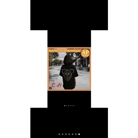 Áo SÓI HADE.SPhông thụng tay lỡ in hình sói vàngform unisex dánh cho cả nam và nữchất cotton mềm mịn