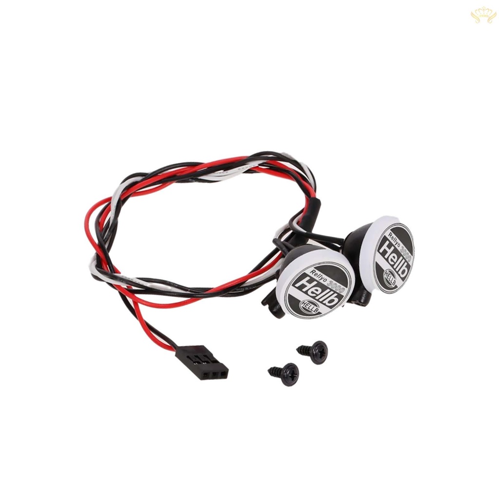 Bộ 2 Đèn Led Ánh Sáng Trắng 5.5-11v Rc Trang Trí Cho Xe Hơi Điều Khiển Từ Xa