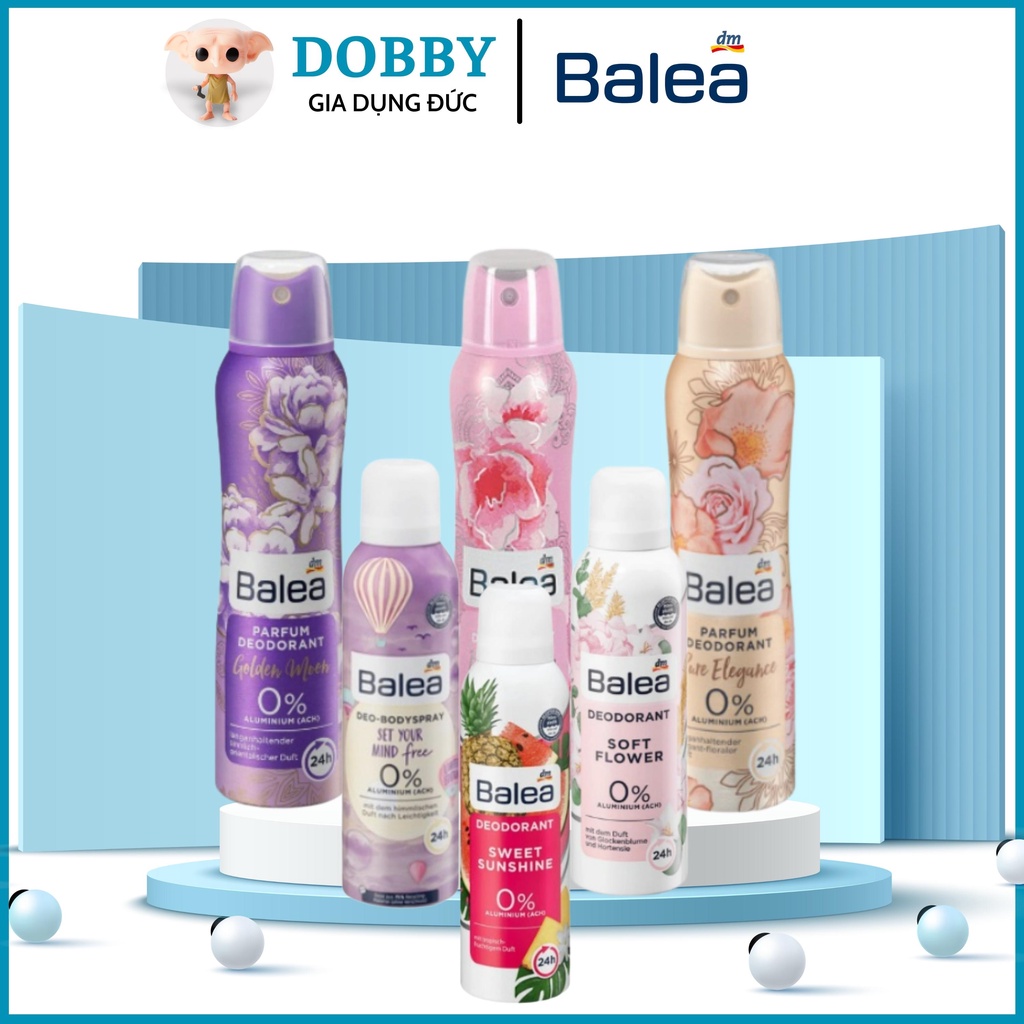 Xịt thơm khử mùi cơ thể Balea HÀNG ĐỨC lưu hương đến 24h, vùng nách và toàn thân